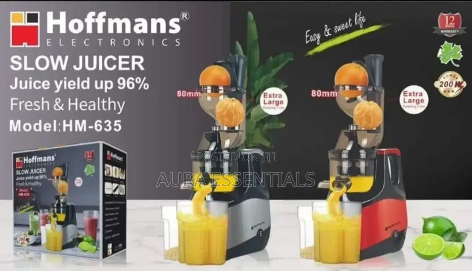 Branded Hoffmans Slow Juicer Extractor Machine