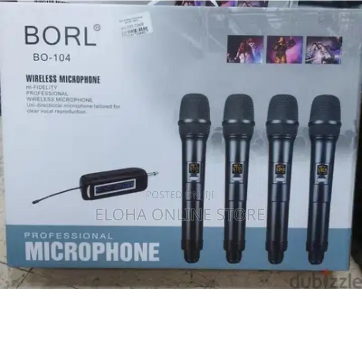 Borl 4 in 1 High-Quality Wireless Microphones