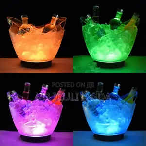 LED 5L Thick Acrylic Ice Buckets WTH Gradient Colours