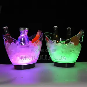 LED 5L Thick Acrylic Ice Buckets WTH Gradient Colours