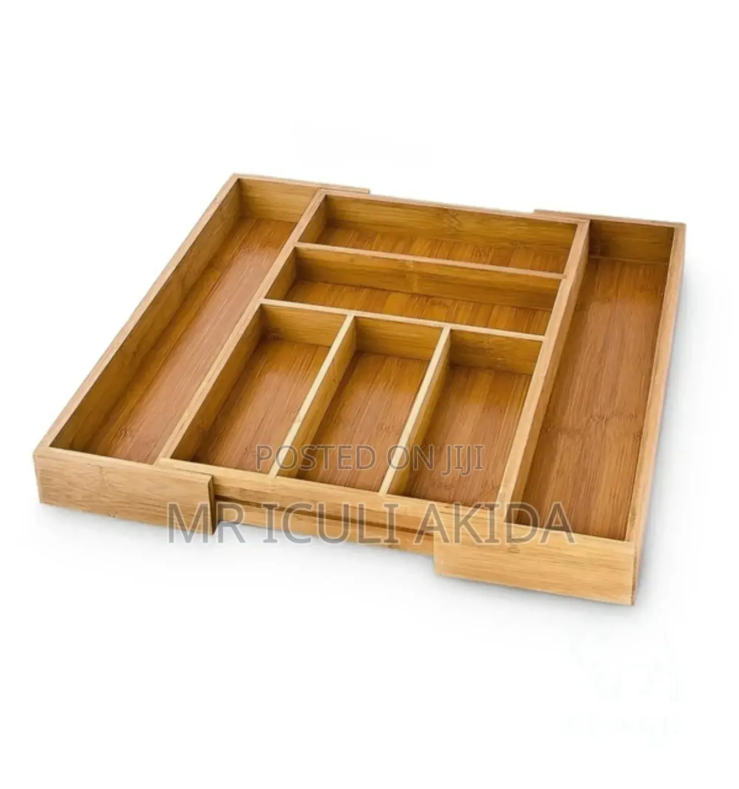 Expandable Bamboo Kitchen Drawer Tray Cutlery Organiser