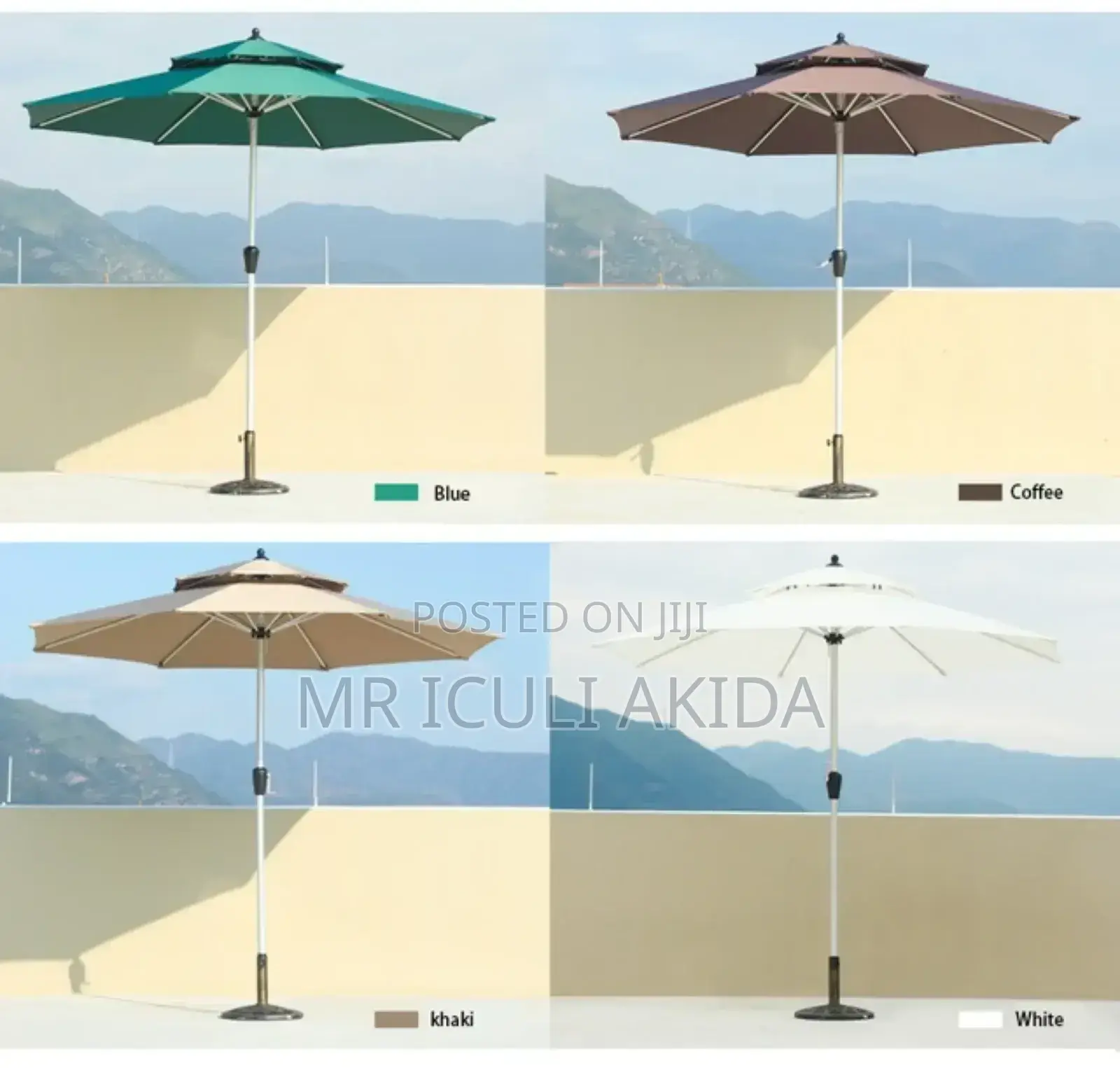 3mtrs Large Parasol Umbrella With Rooftop Overlap