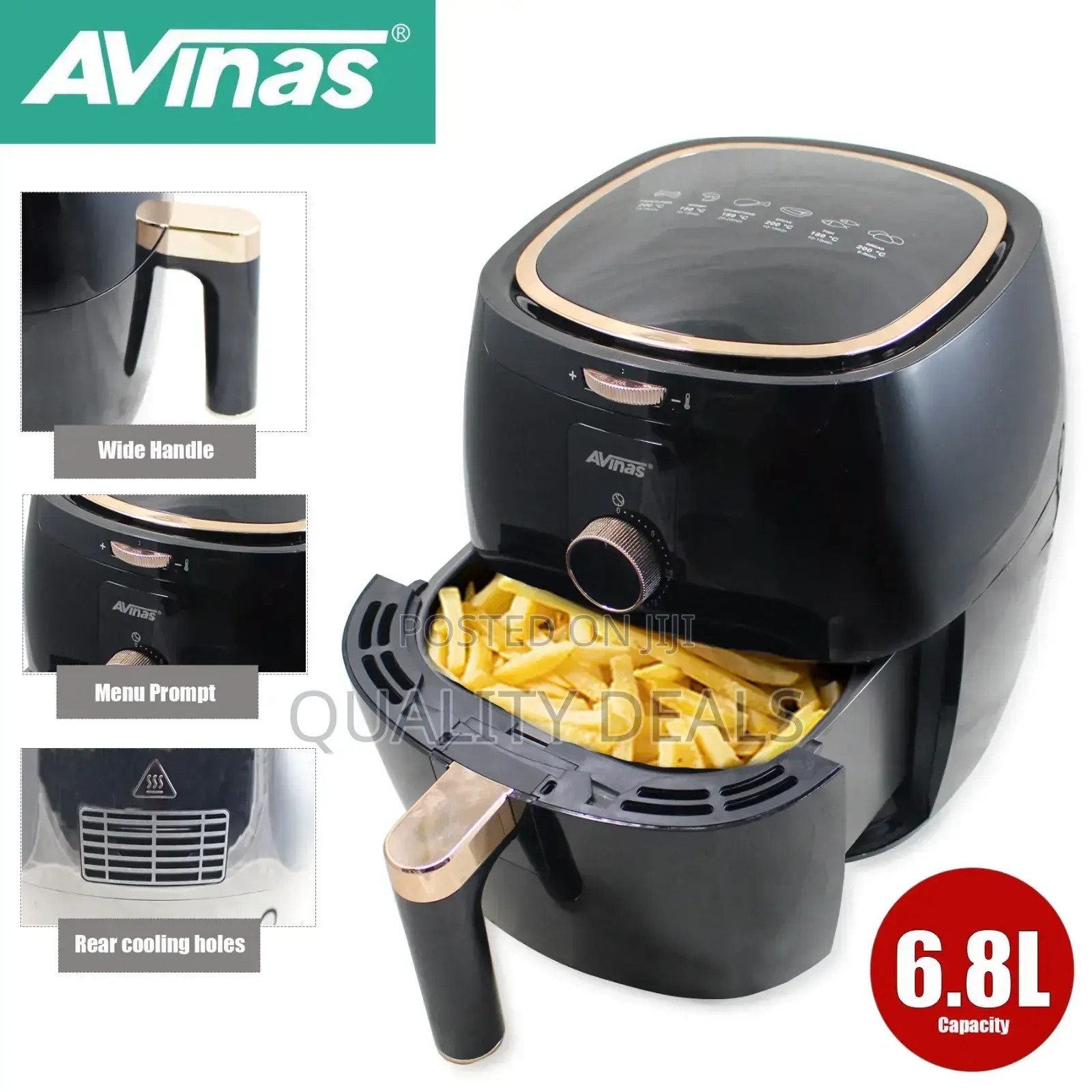 Avinas AV-369 Multifunctional Electric 6.8L Air Fryer