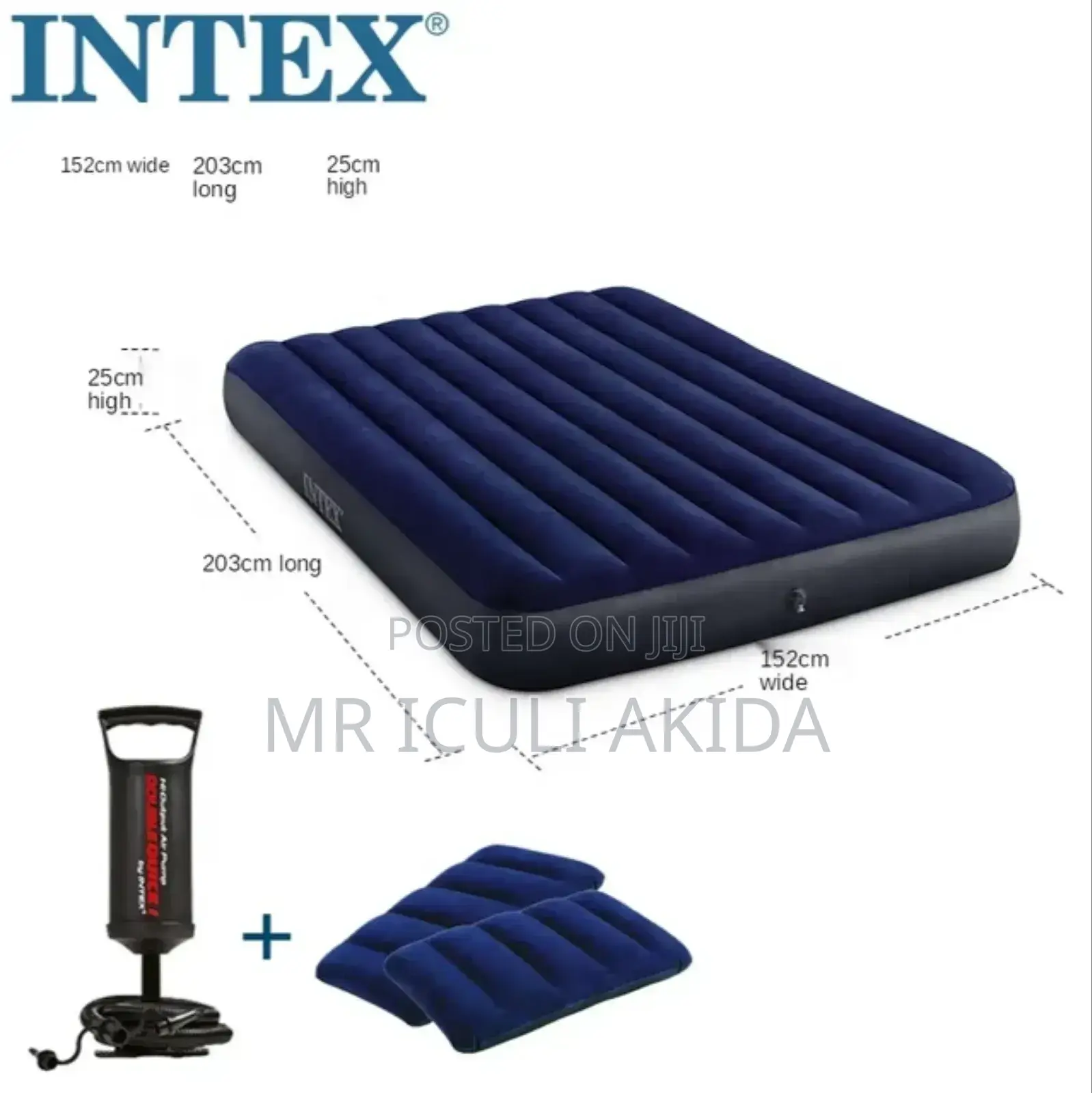 Intex Inflatable Mattress Pressure Mattress WTH 2pillow,Pump