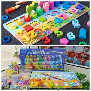 6 in 1 Montessori Kids Learning Puzzle Board