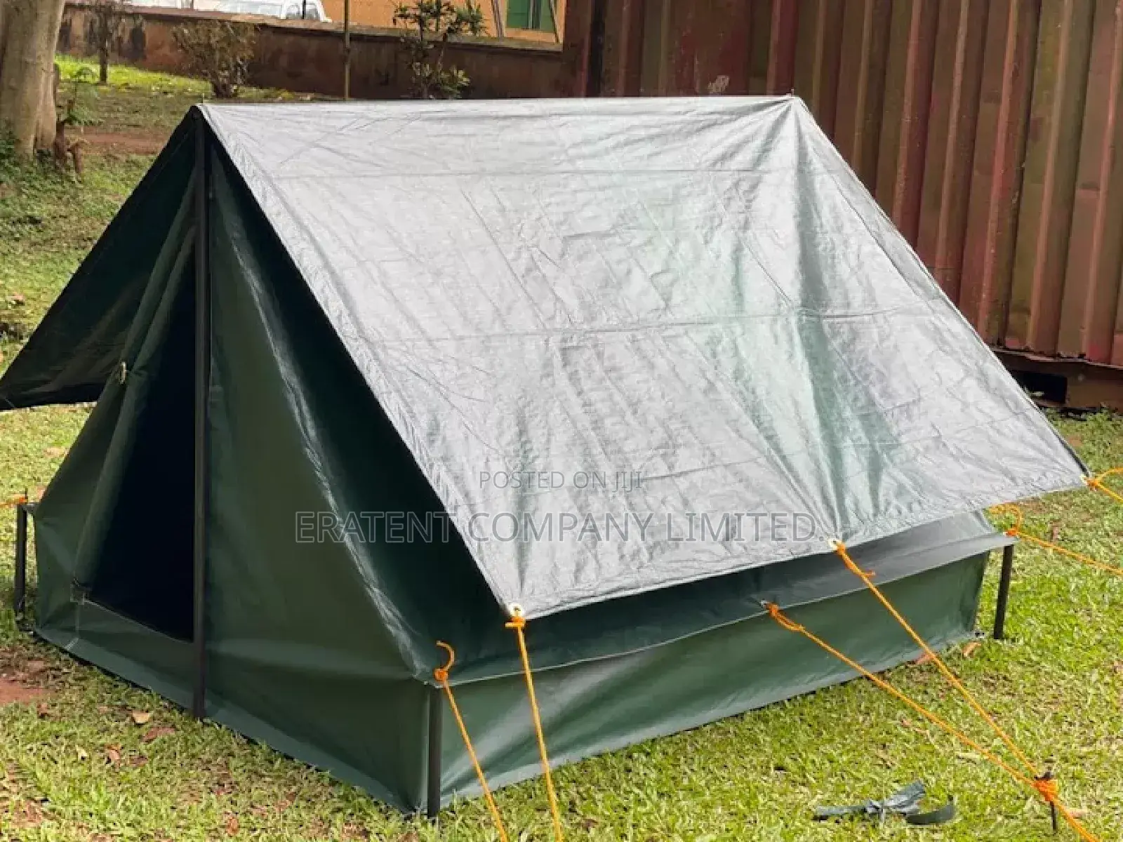 Heavy Duty PVC Camping Tent With Steel Support Frame.