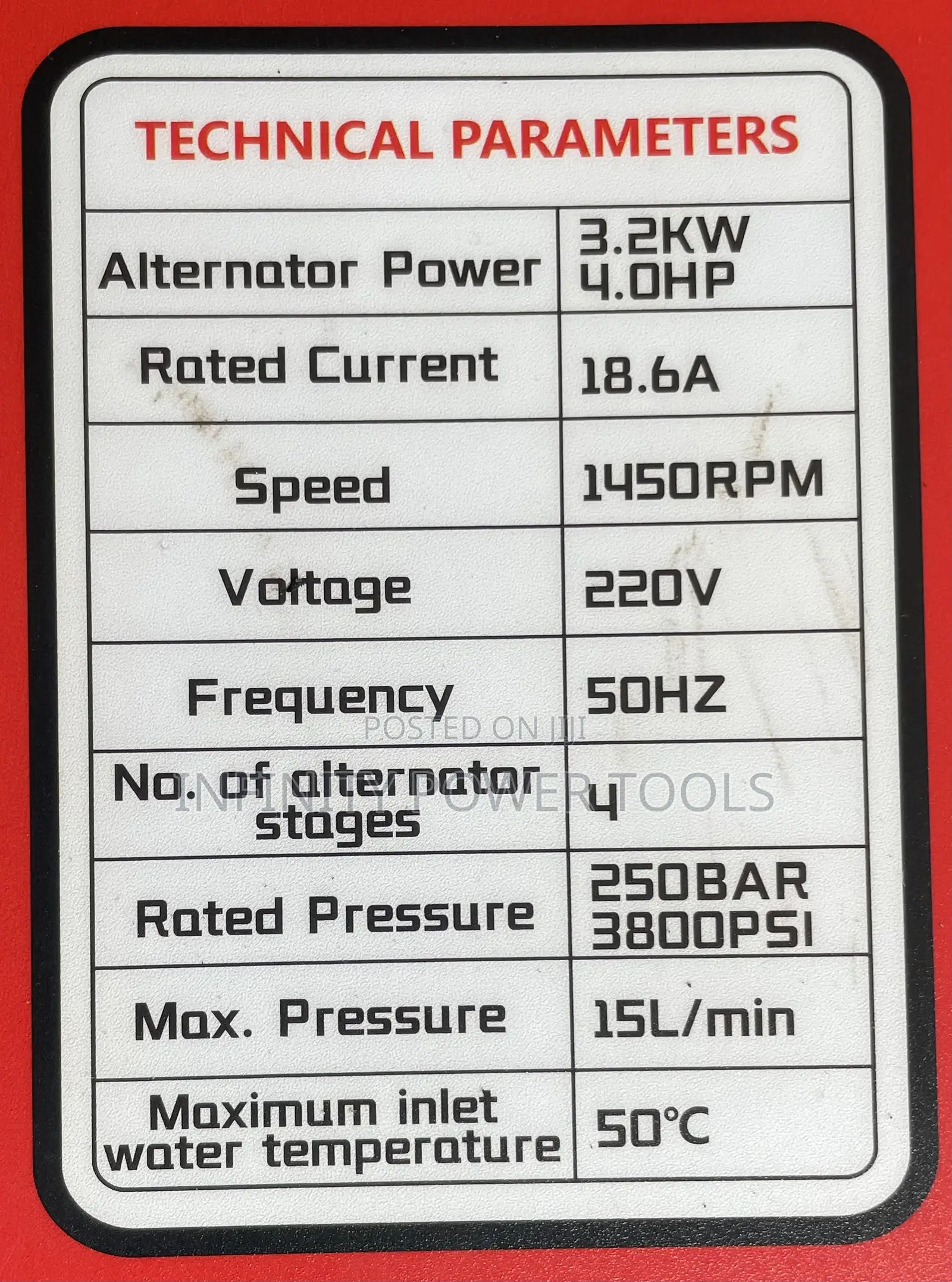 Electric Pressure Washer(Easy Power) 4hp