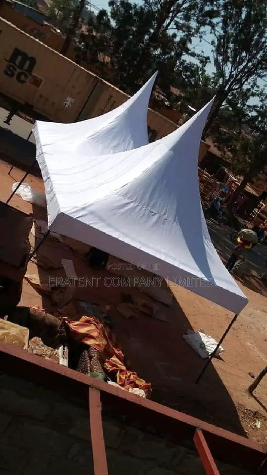 100 Seater Tent Without Flaps With Steel Support Frame