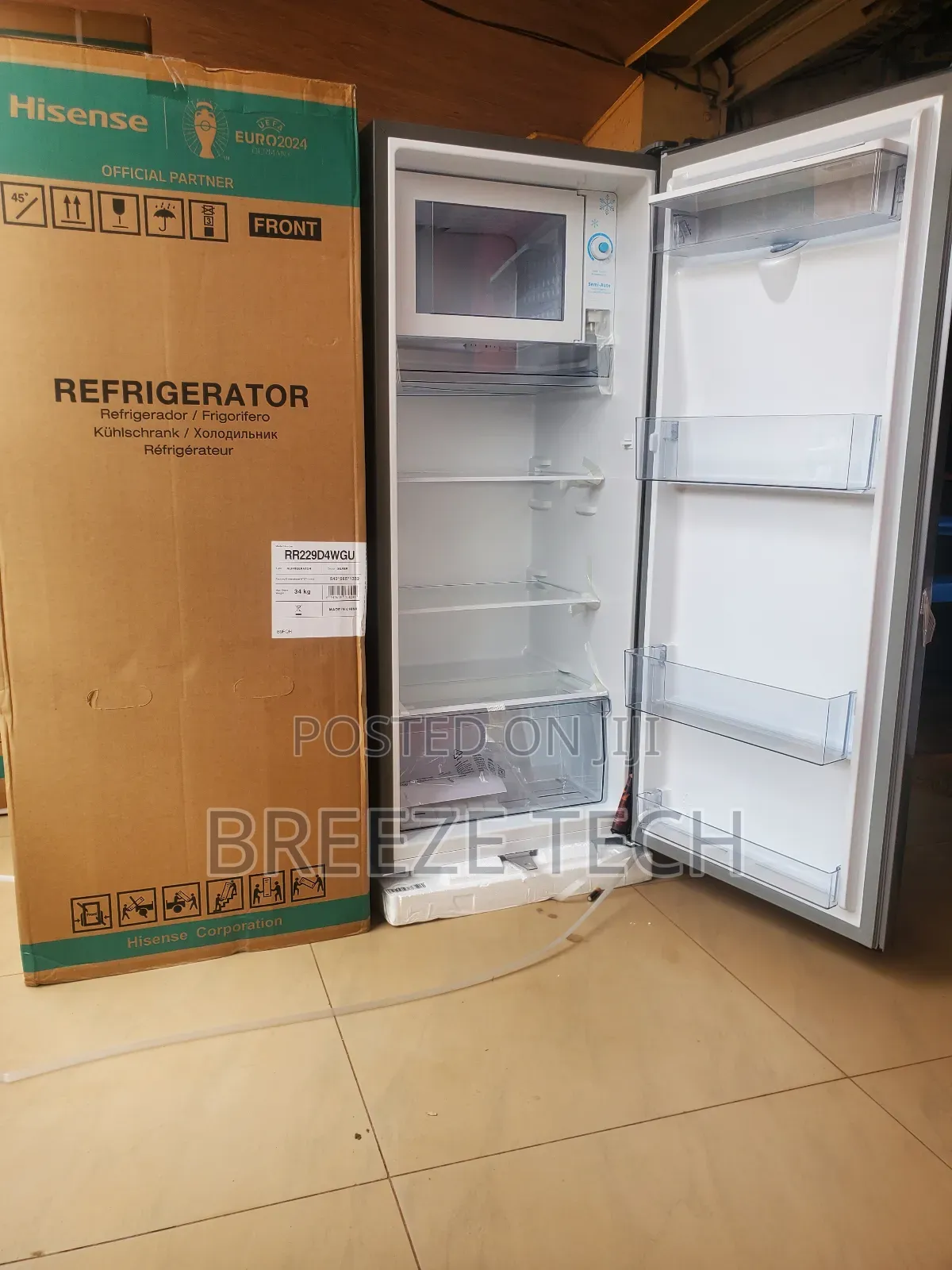 Hisense Refrigerator 229ltrs With Water Dispenser