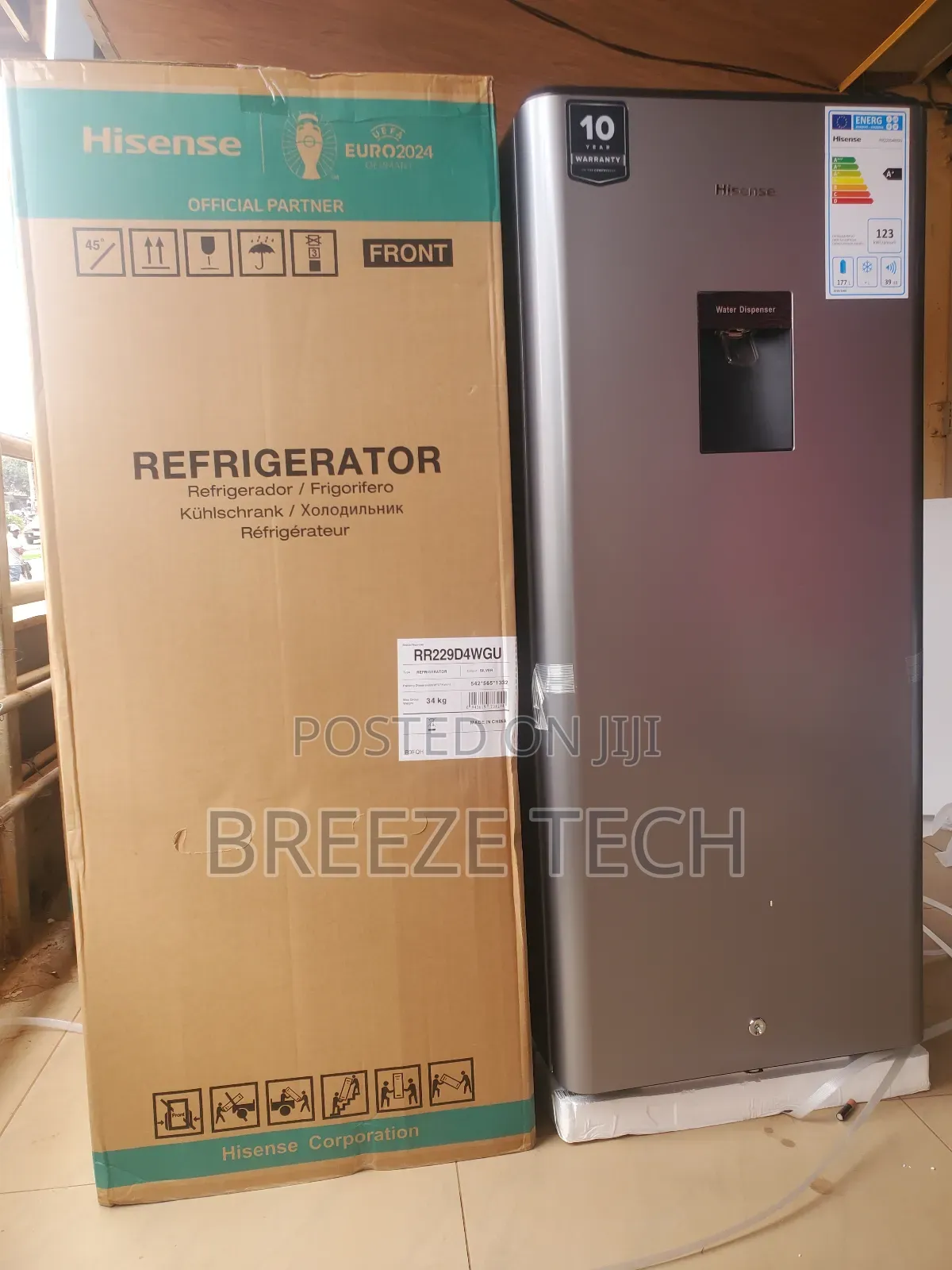 Hisense Refrigerator 229ltrs With Water Dispenser