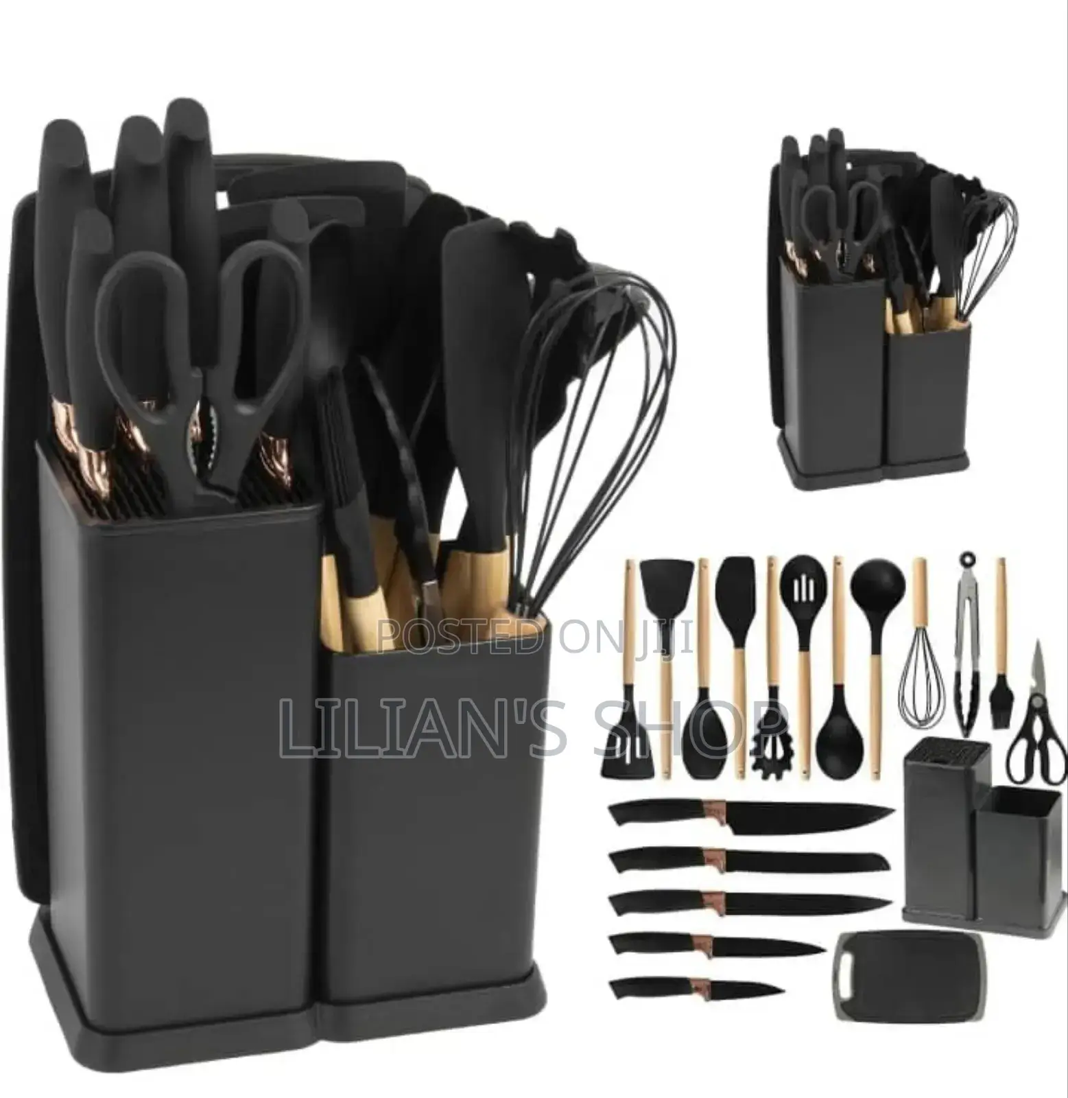 19pcs Silicone Kitchen Cutlery Set