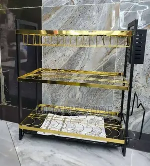 3layers Black Gold Kitchen Drying Dish