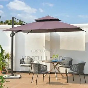 3x3mtrs 3600rotating Garden Sun Cantilever Parasol Umbrella