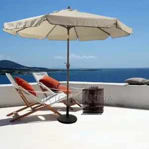 2.7mtrs Cantilever Folding Garden Parasol Umbrella With Base