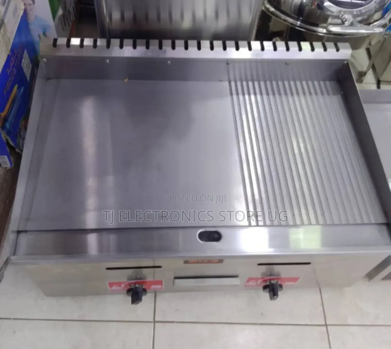 Double Gas Grill and Griddle Machine, Commercial Use
