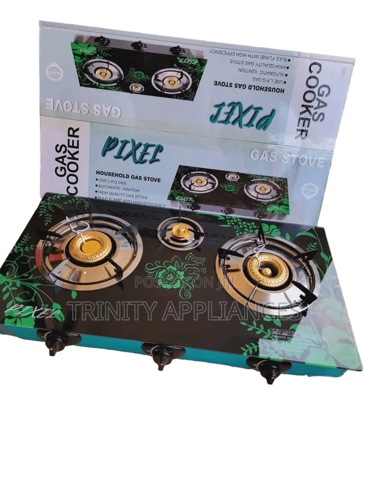 Pixel 3 Gas Burner Tempered Glass Household Stove