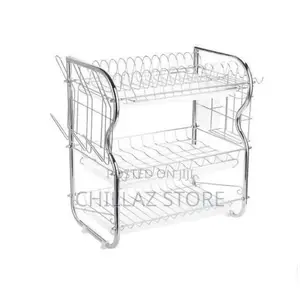 3 Tier Stainless Steel Dish Drainer Rack.