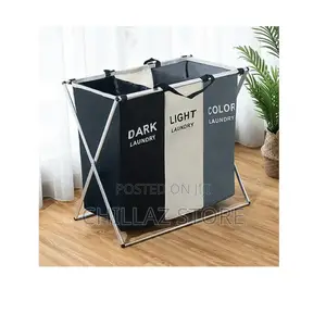 3 Section Foldable Laundry Basket.