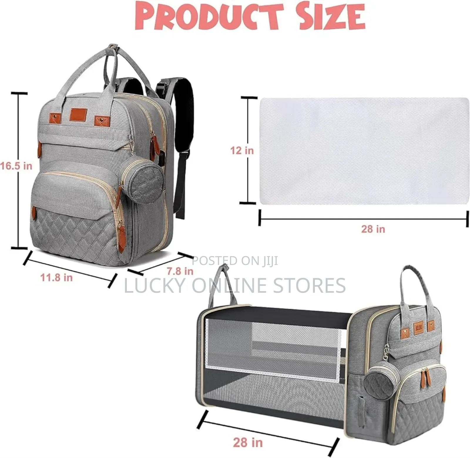 Extra Large Water Proof Diaper Bag