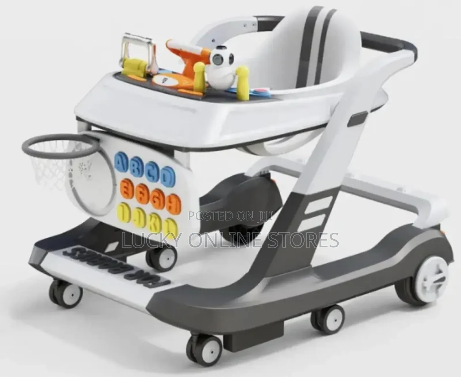 Music Baby Walker With Basket Ball Hoop
