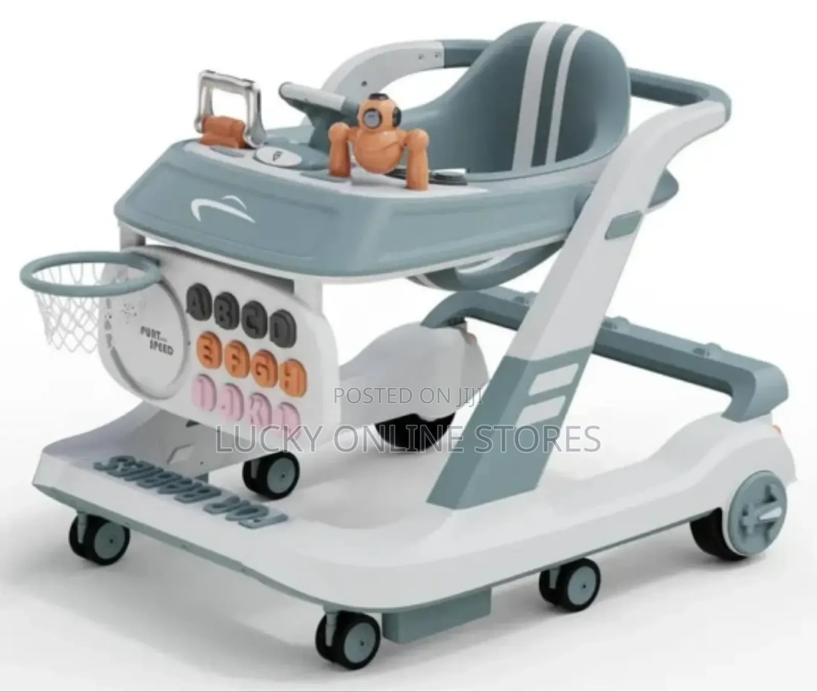 Music Baby Walker With Basket Ball Hoop