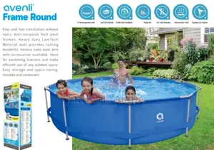 Avenli Round Family Swimming Pool WTH Stainless Steel Polls