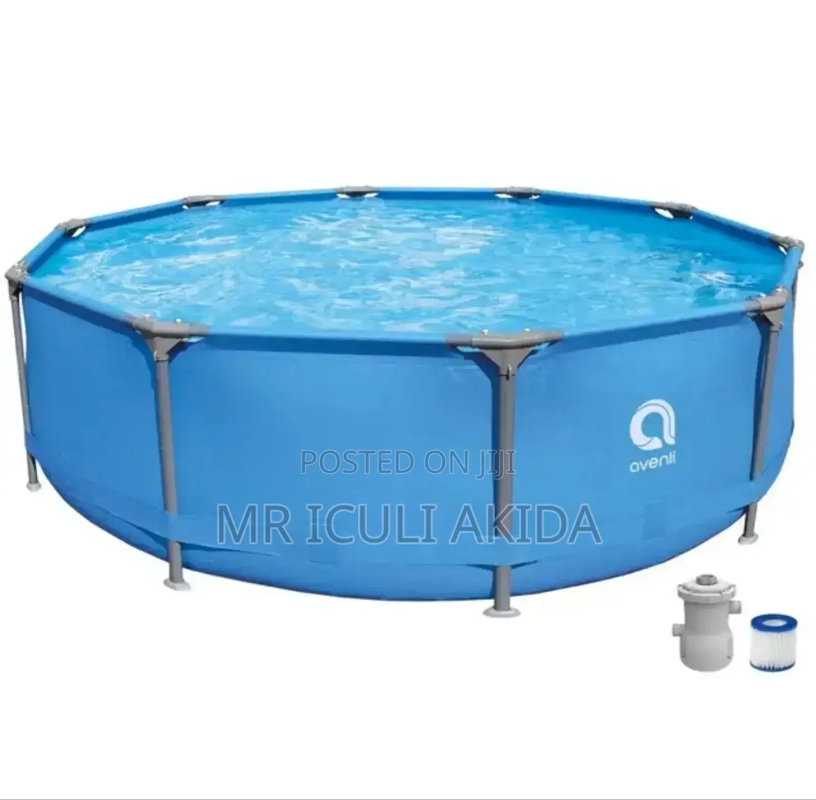 Avenli Round Family Swimming Pool WTH Stainless Steel Polls