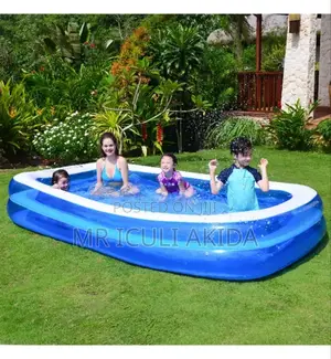 2.6x1.7mtrs Intex 3ring Inflatable Family Swimming Pool