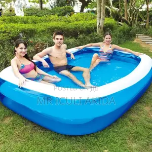 2.6x1.7mtrs Intex 3ring Inflatable Family Swimming Pool