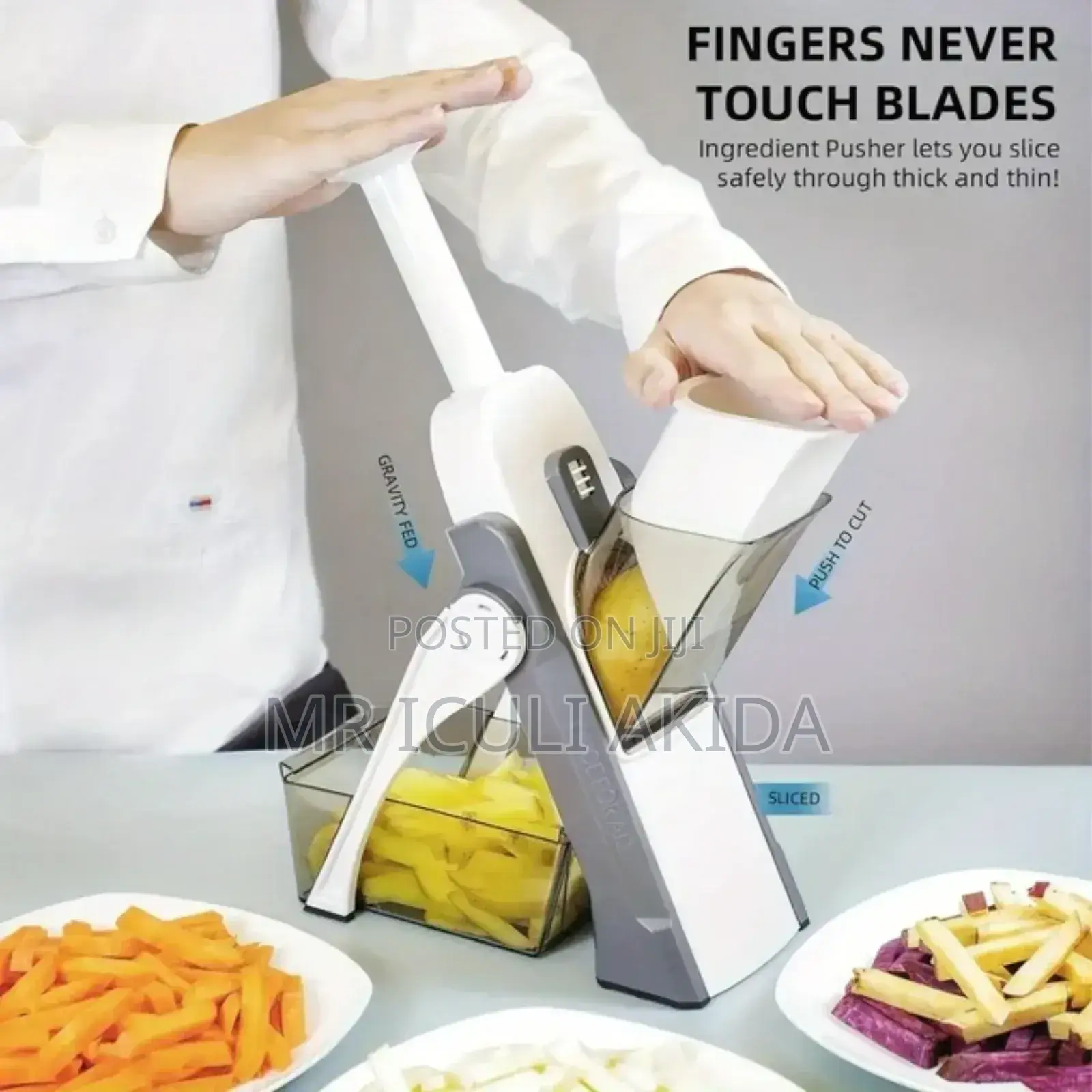 5in1 Mandolin Safe Slicer Vegetable, Potato Cutter Chopper