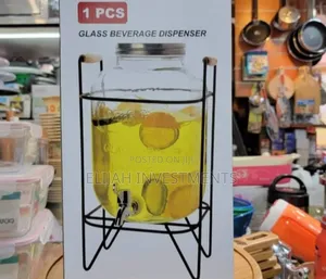 Durable Glass Beverage Dispenser 5L