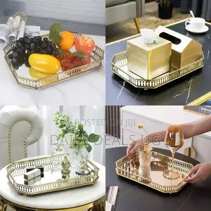 Metallic Mirror Tray
