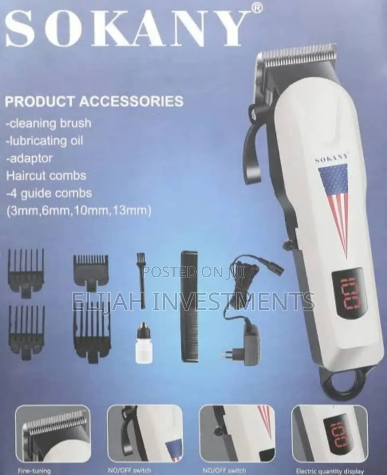 Sokany High Quality USA Professional Hair Clippers
