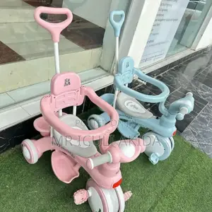 Baby Tricycle WTH Removable Side Supports Umbrella Canopy