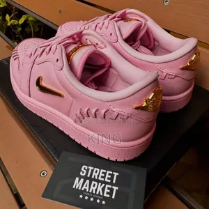 Due Air Jordan 1 Low "Method of Make" Perfect Pink Sneakers