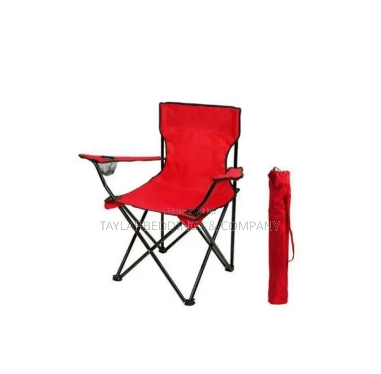 Red Outdoor Folding Lounge Chair Beach, Fishing Chair