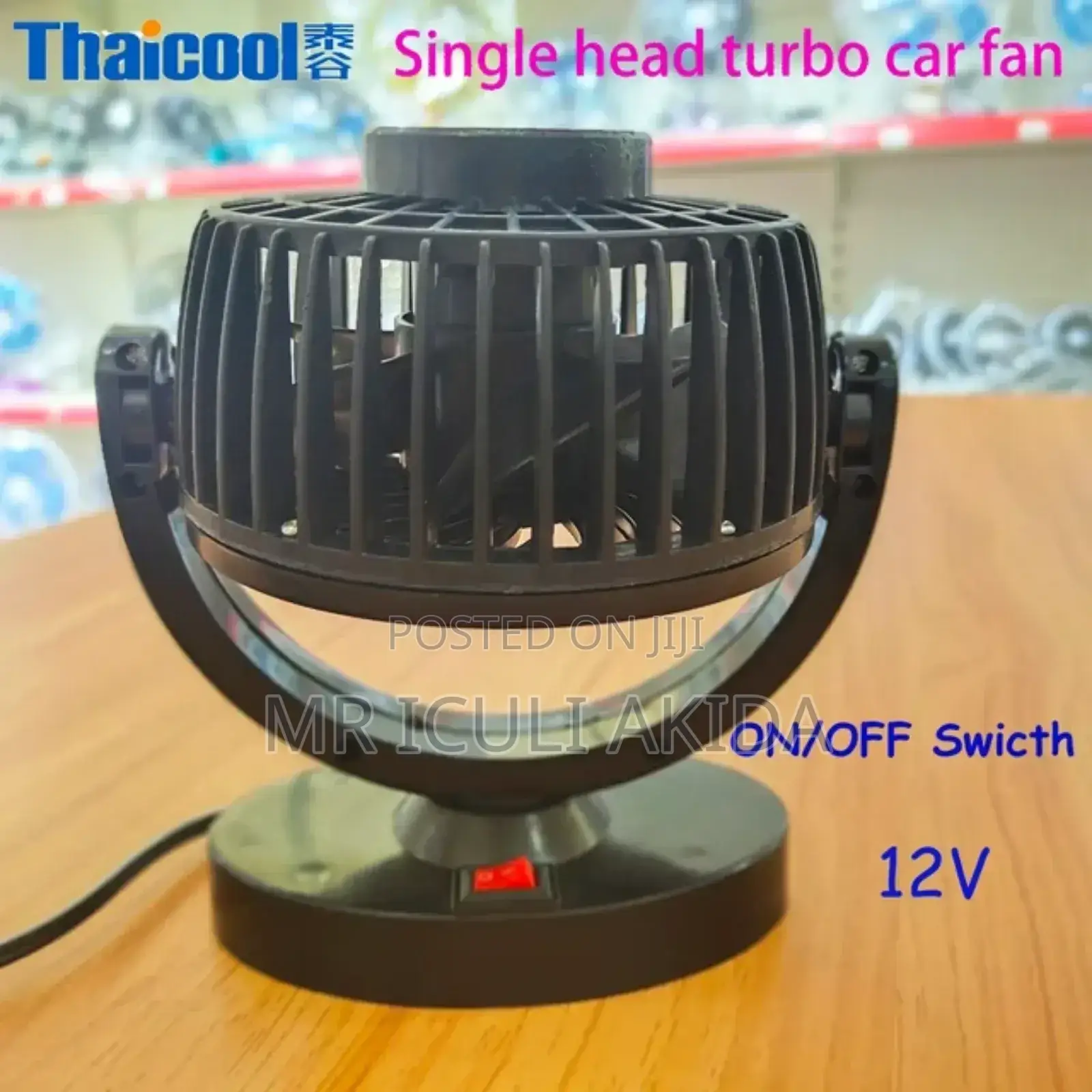 Single Head Portable Mini Turbo Foldable Car Cooling Fan