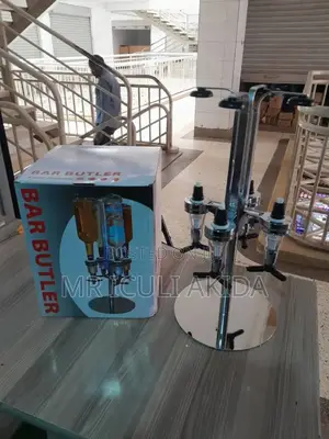 Free Standing Stainless Steel Bar Butler 4bottle Holder