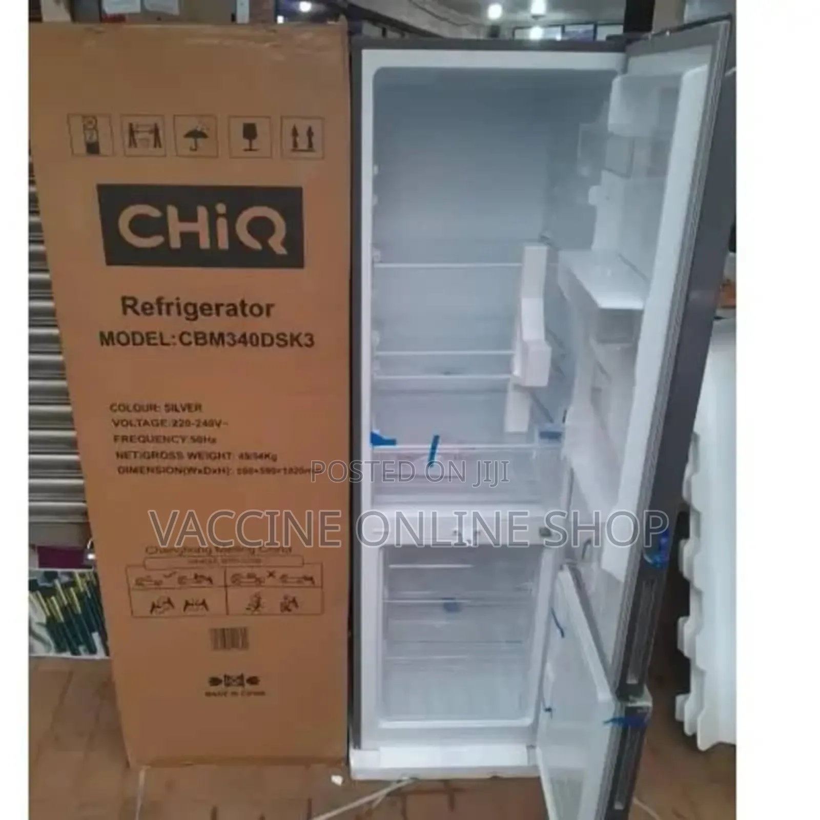 CHIQ Double Door Fridge 340L With Water Dispenser (QS2)