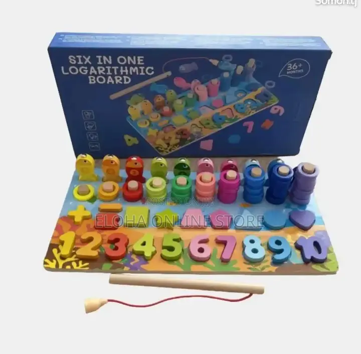 6 In 1 Montessori Kids Learning Puzzle Board