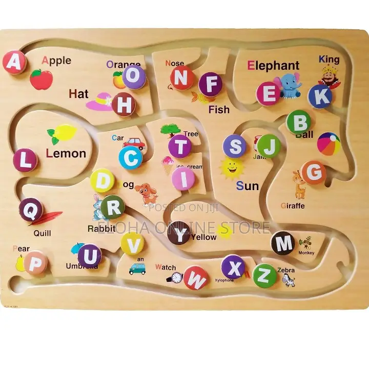 Kids Play Alphabet Game Puzzle Board