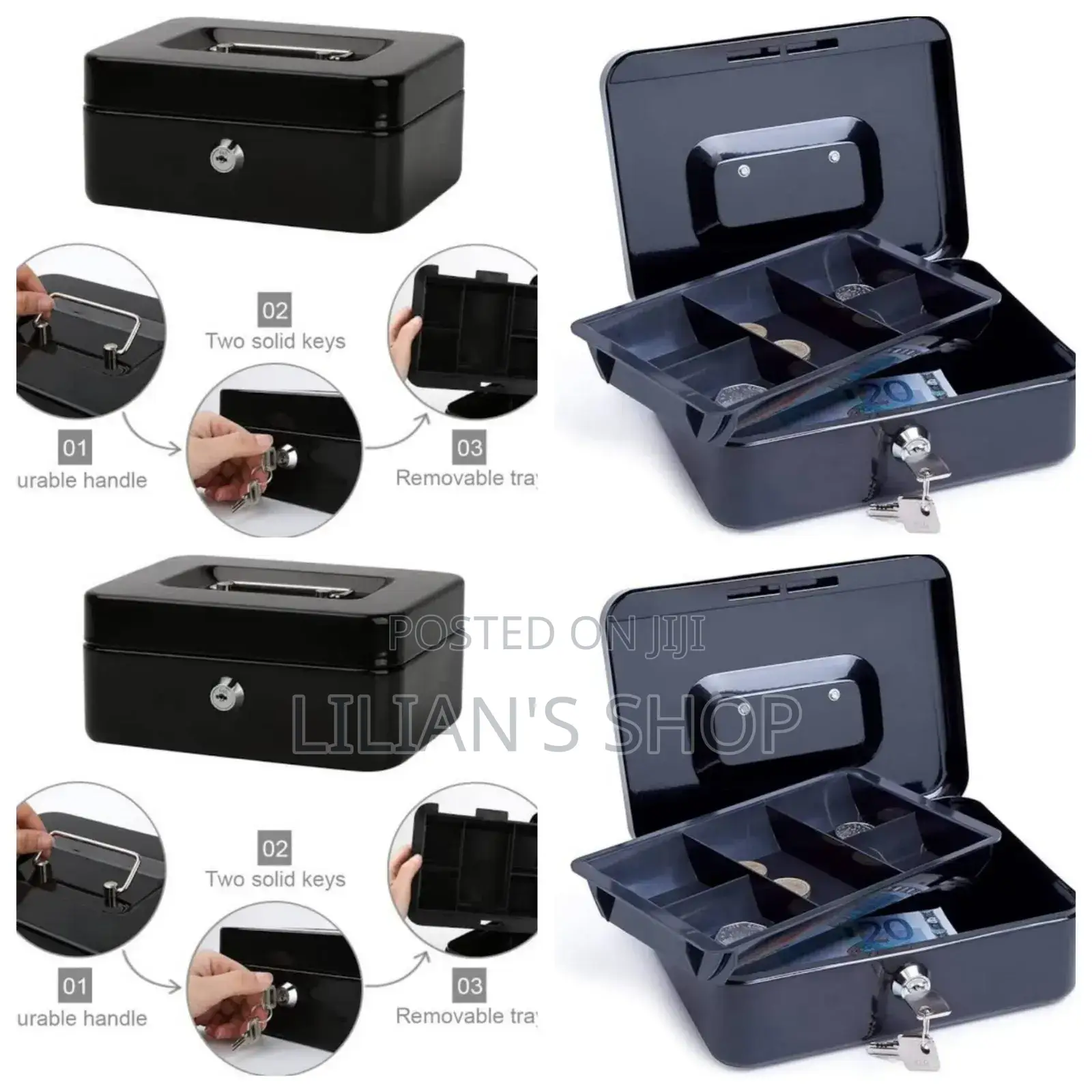 Steel Cash Box Deposit Money Bank