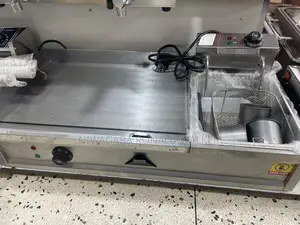 2 in 1 Commercial Electric Griddle Deep Fryer