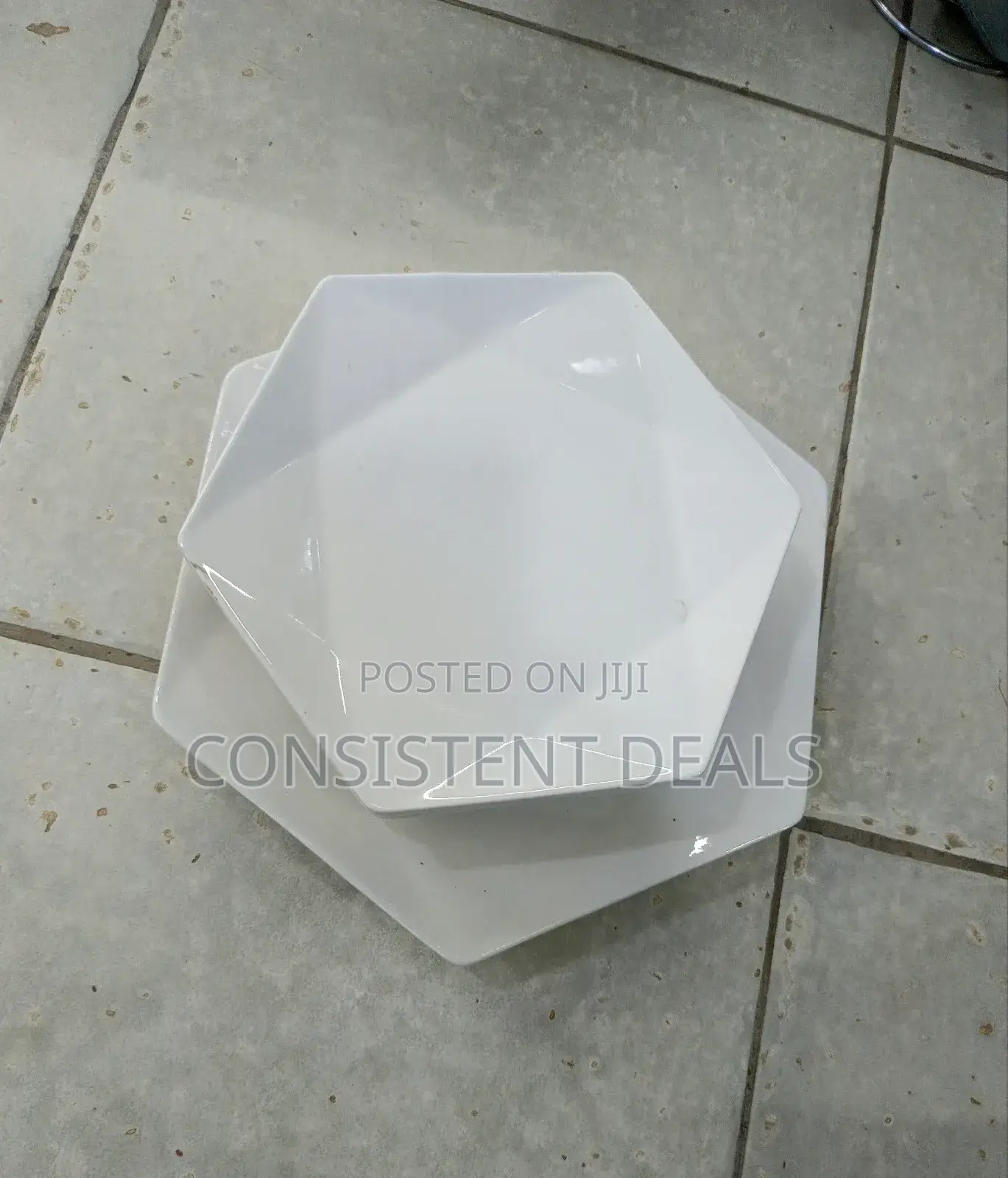 12pcs Octagonal Ceramic Dinner Plates Set