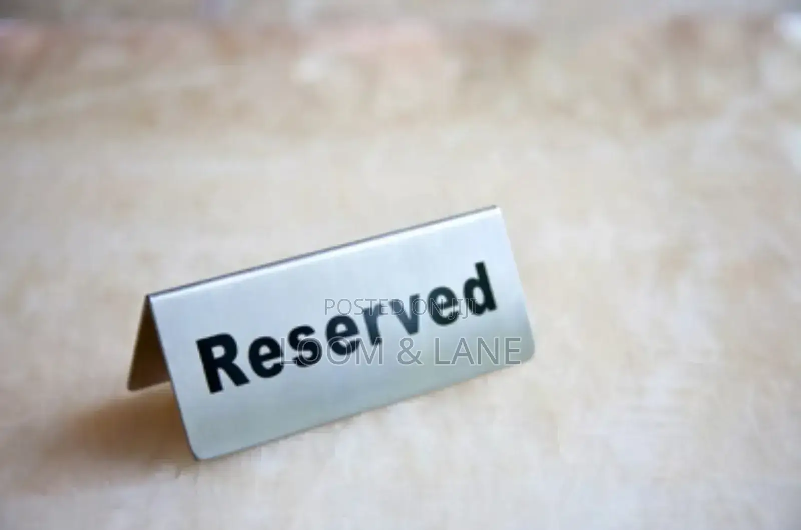 Reserved Table Sign