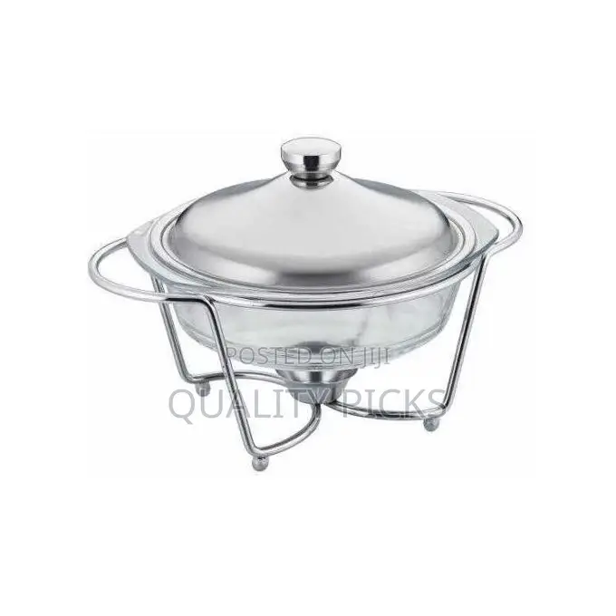 2litre Glass Soup Chafing Serving Dishes Warmer - Colorless