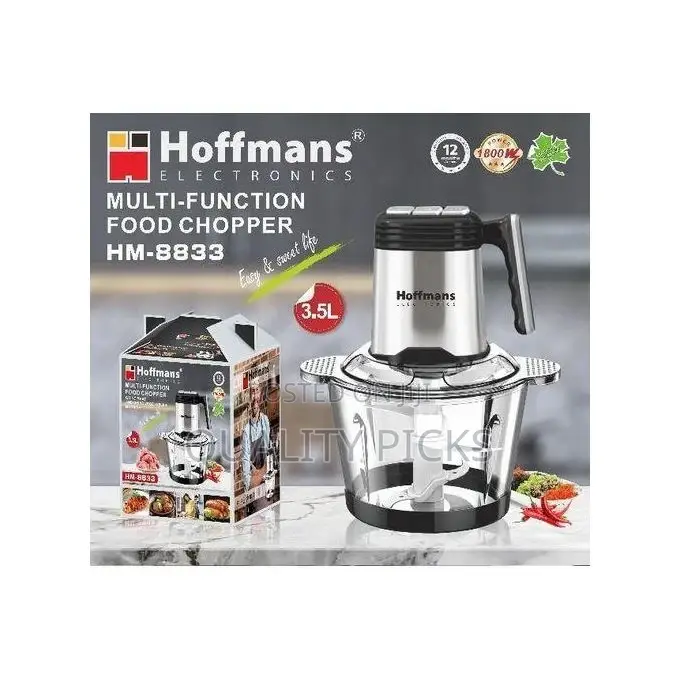 Hoffmans 3.5 Litres Multi-Function Glass Food Chopper
