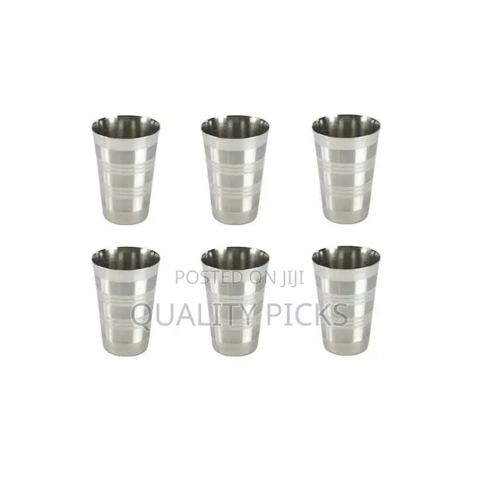 6 Stainless Steel Drinking Tumblers Unbreakable Water Mugs