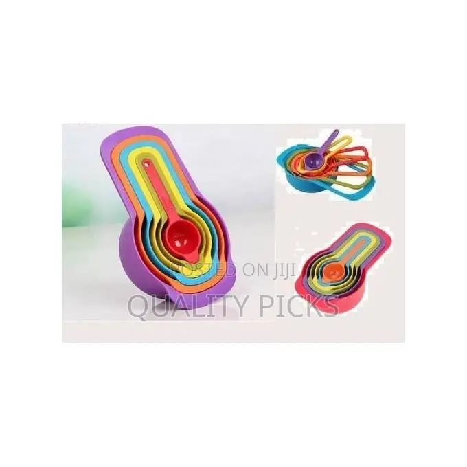 6piece Kitchen Measuring Spoons and Cup Set - Multi-Color