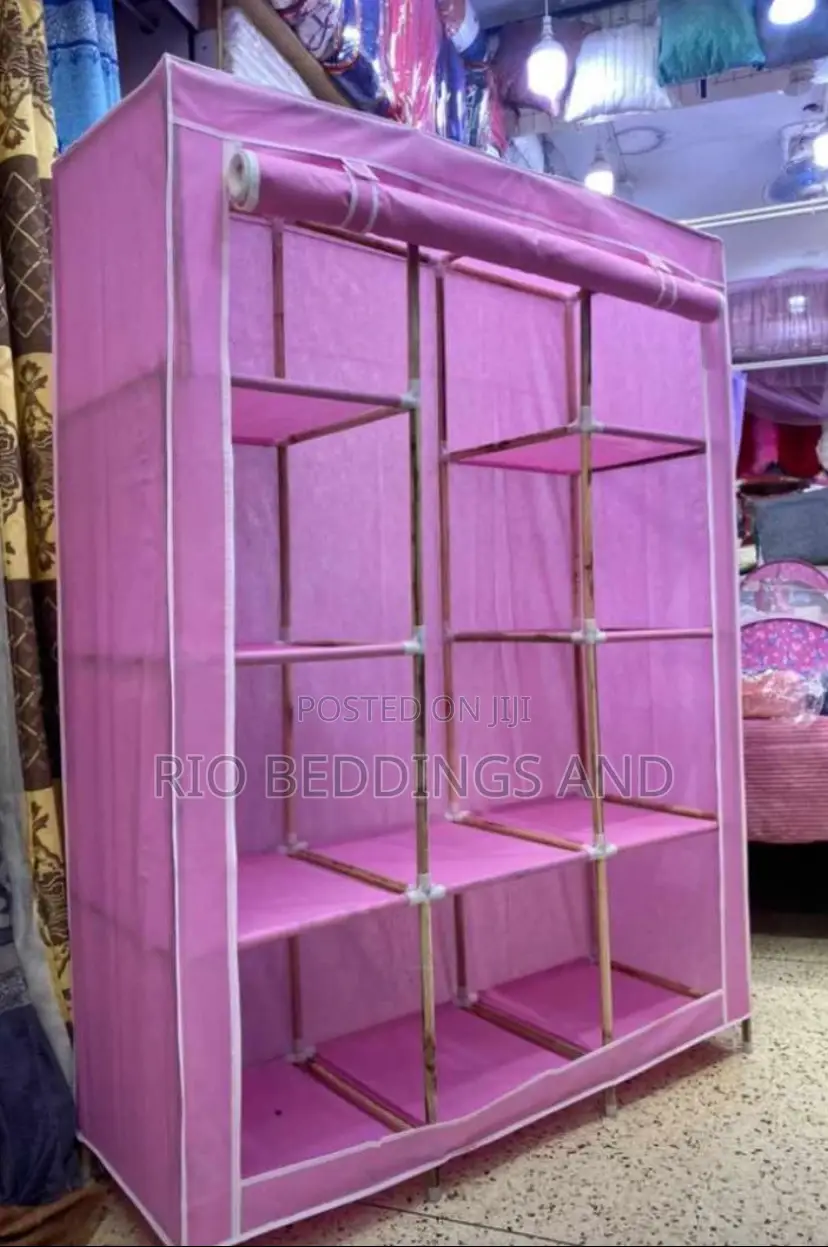 Wooden Closet Wardrobe With Three Columns